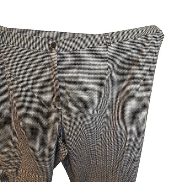 Jms Pants Just My Size Womens Plus Houndstooth Size 30 Black Cream Plaid JJ3857 - Picture 7 of 8